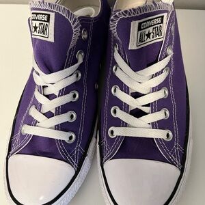 Purple Converse shoes